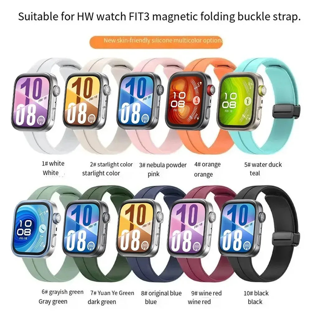 Silicone Strap for Huawei Watch Fit 4 3 Smartwatch Magnetic Comfortable Breathable Wristband Huawei Watch Fit 4 Pro Accessories