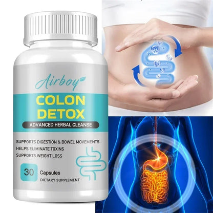 Colon Detox - Supports Digestive Health, Promotes Colon Cleansing and Detoxification, Relieves Constipation, and Provides Energy