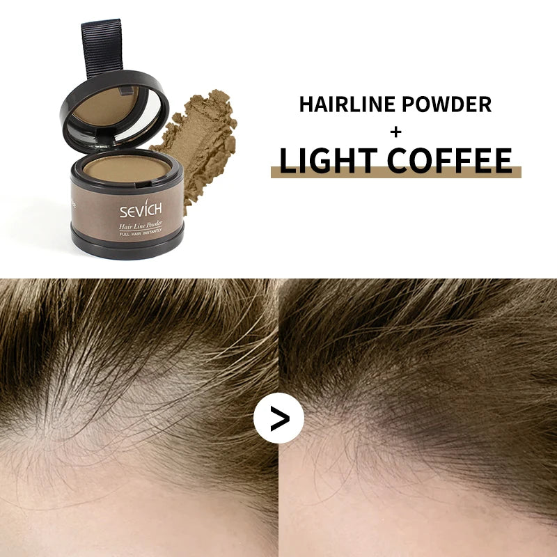 Sevich Waterproof Hair Line Powder 4g Natural Instant Hairline Shadow Powder Black Root Cover Up Forehead Hair Makeup Concealer