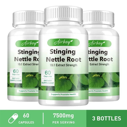 Stinging Nettle Root Capsules - Supports Prostate and Urinary Tract Health, Promotes Hair Growth, Reduces Urinary Frequency