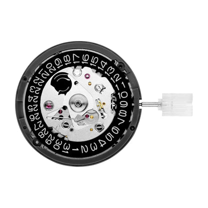 New NH35 24 Jewelry High Accuracy Mechanical Automatic Movement Black Day Date 3 o'clock Crown 3.8'clock Crown