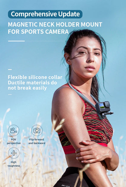 TELESIN Neck Hold Mount for GoPro Hero 13 12 11 10 9 8 7 6 5 Insta360 DJI Osmo Action Smartphone Magnetic GoPro Accessories