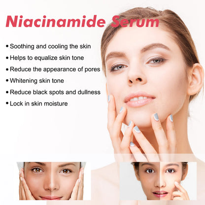 Niacinamide Facial Serum Fade Melanin Moisturzing Rejuvenation Shrink Pores Smooth Brightening Skin Care Dark Spot Remover Serum