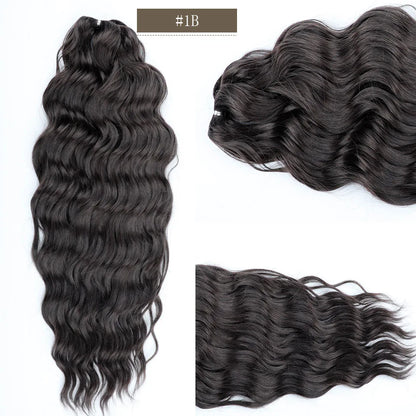 24 inches Body Deep Wave Crochet Braiding Pink Ombre Brown Hair Extensions Water Colored Braids Hair Blond Curly Hair Bundles