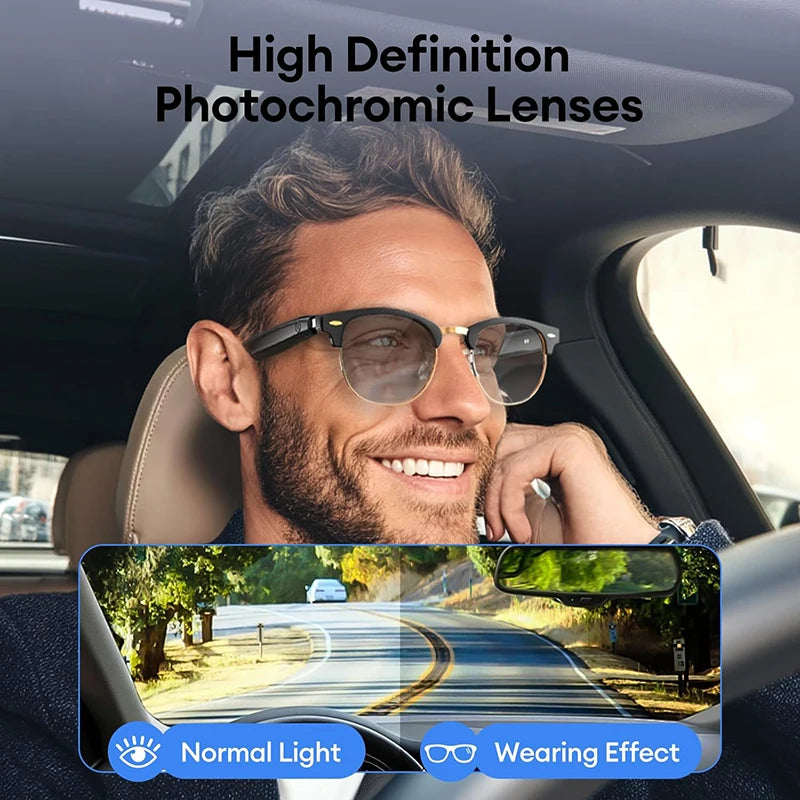 PAXA UF-C8Ultra Anti-Blue Light Sunglasses Smart Bluetooth Glasses Headset 5.4 Call Music Playback Bone Conduction Earphones