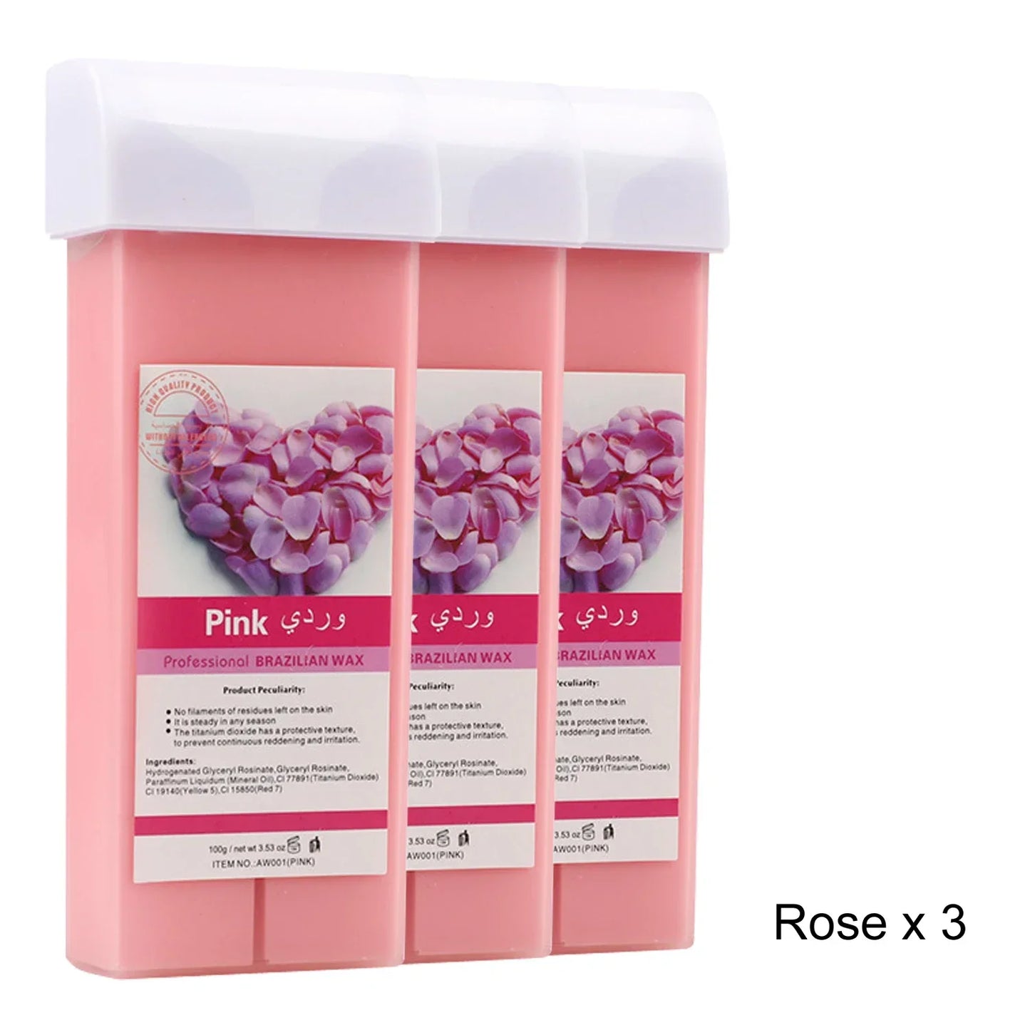 Painless Roll-On Wax Depilatory Honey & Aloe Vera Wax Cartridge for Bikini And Body Hair Removal Compatible with Wax Warmers