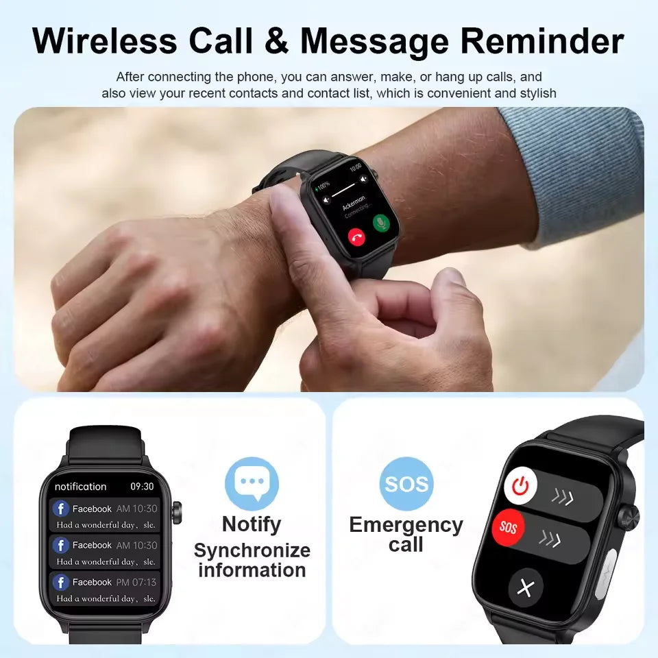 2025New ECG+PPG AI Health Diagnose Smart Watch Men Women Clock Blood Lipid BP Uric Acid Heart rate Tracker For Xiaomi Smartwatch