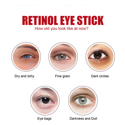 Retinol Eye Cream Anti Dark Circles Reduce Eye Fine Lines Remove Melanin Deep Moisturizing Firming Eyes Bags Care Essence Stick