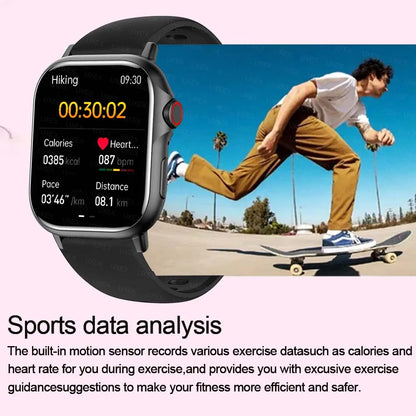 Delicacy Watch 2.01 Inch HD Smartwatch Men Surprise Gift Wireless Call Health Tracker Custom Photo Al Voice App Control Watches
