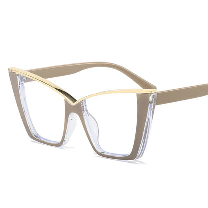 Butterfly Shape Woman Eyeglasses European American Stylish Glasses Frame Blue Light Blocking Women's Glasses