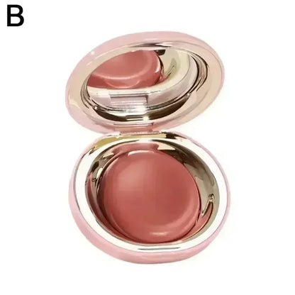 New Fashion ROSE BEAUTY Setting Powder With Mirror Liquid Blush Moisturizing Dual-use Waterproof Lip Glaze Rouge Smooth Makeup
