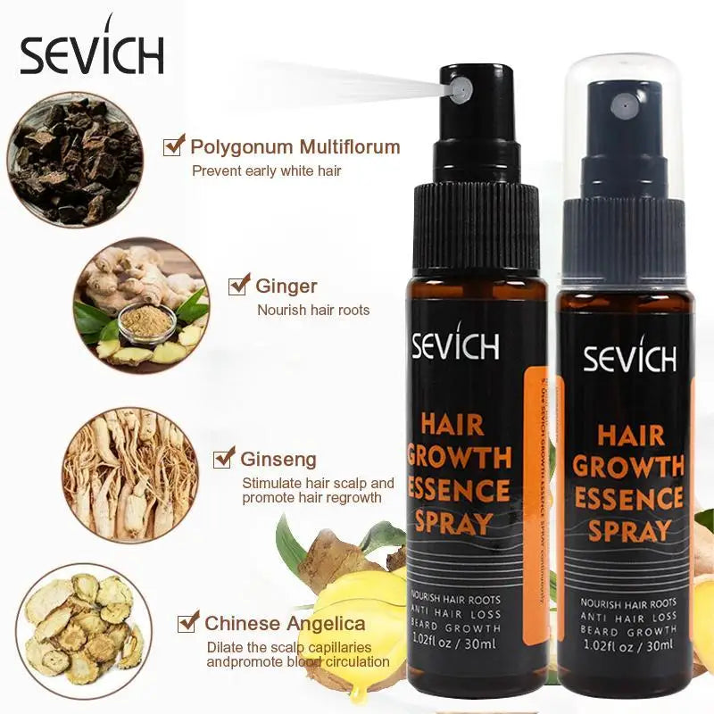 Powerful Hair Growth Essence Spray Natural Ginger ingredient Nourish Root Prevent Hair Loss Scalp Treatment Improve Alopecia oil