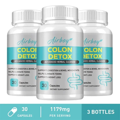 Colon Detox - Supports Digestive Health, Promotes Colon Cleansing and Detoxification, Relieves Constipation, and Provides Energy