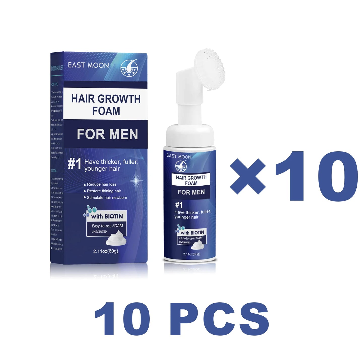 East Moon Natural Hair Growth Foam Thick Hair Care Anti Hair Loss Scalp Care Repair Hair Roots Beauty Health For Men Women