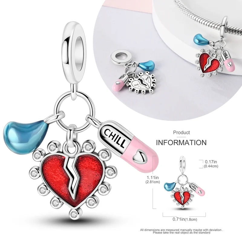 Hot Sale 925 Silver Charms Beads Perfume Animal Butterfly Pendants Fit Original Bracelet DIY Jewelry