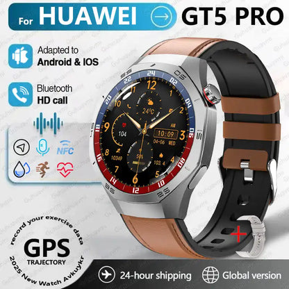 2025 For Huawei GT5 Pro Smartwatches Men HD AMOLED Screen GPS trajectory Health Monitor BT Call 1.52" Fitness Smartwatches IP68
