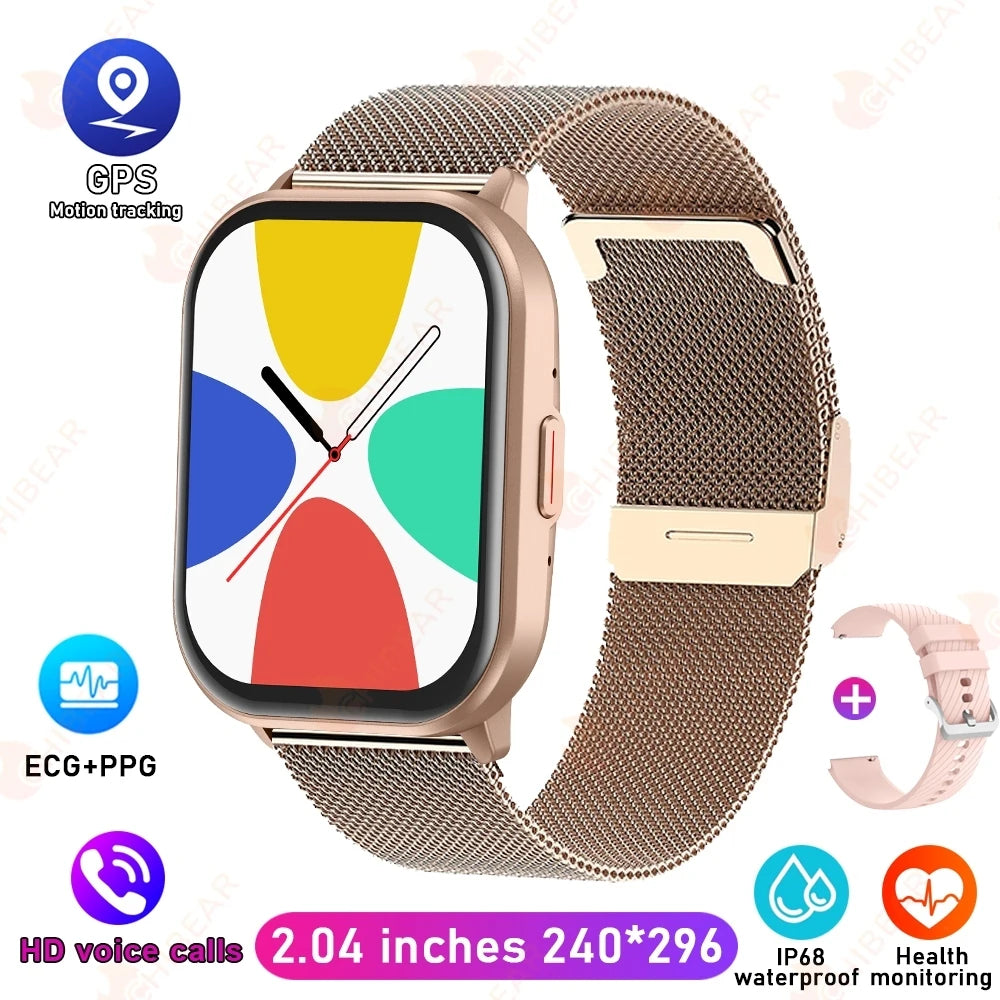 2025 New For Xiaomi Huawei Samsung Smart Watch Men Women Heart Rate Blood Pressure Fitness Tracker Bluetooth Call Smartwatch Man