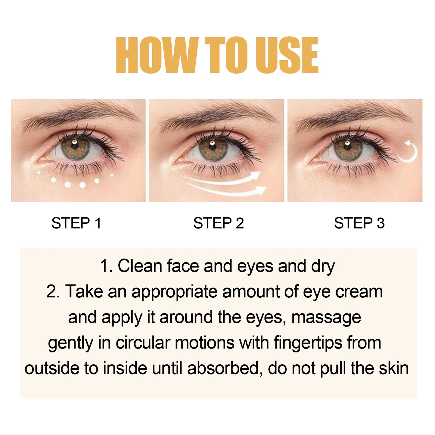 Retinol Peptide Eye Cream Reduce Dark Circles Eye Bag Remover Improve Puffiness Fade Eyes Fine Lines Brighten Eye Cream