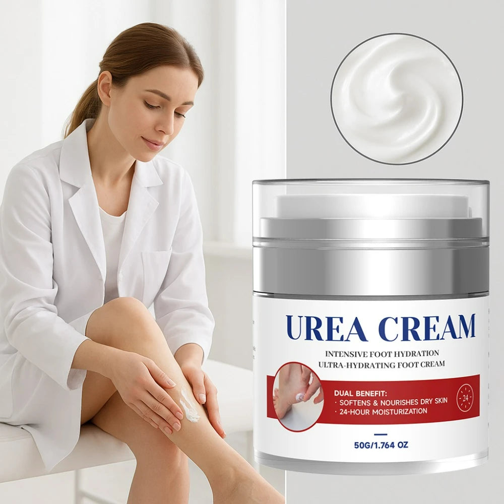 60% Urea Cream for Cracked Hands Feet - Fast Keratin Softening, Intensive Hydration with Aloe Ceramide, Overnight Treatment