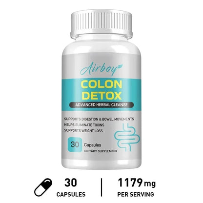 Colon Detox - Supports Digestive Health, Promotes Colon Cleansing and Detoxification, Relieves Constipation, and Provides Energy