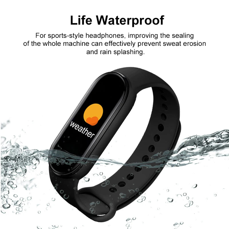 M6 Smart Bracelet Multi-Function Heart Rate Blood Pressure Monitor Step Music Sleep Monitoring M6 Smart Fitness Sports Watch