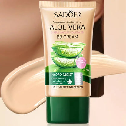 Aloe Vera BB Cream-Hydrating & Concealing Collagen Full Coverage Foundation Makeup,Long-Lasting,Lightweight Coverage Concealer
