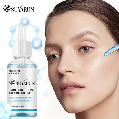 SUYARUN  Blue Copper Peptide Serum - Anti-Aging Firming Moisturizer Face Skin Repair,Moisturizing and hydrating Essence.