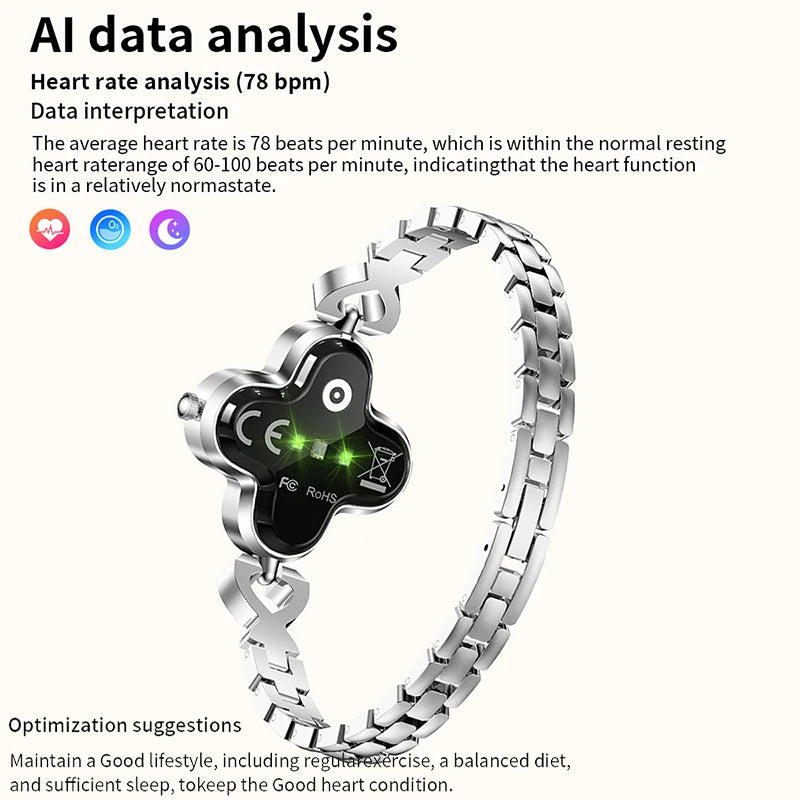 LIGE Smart Quartz Wristwatch Smart Bracelet Ladies Blood Pressure Monitor Fitness Tracker Waterproof Sport Smartwatch Women Gift