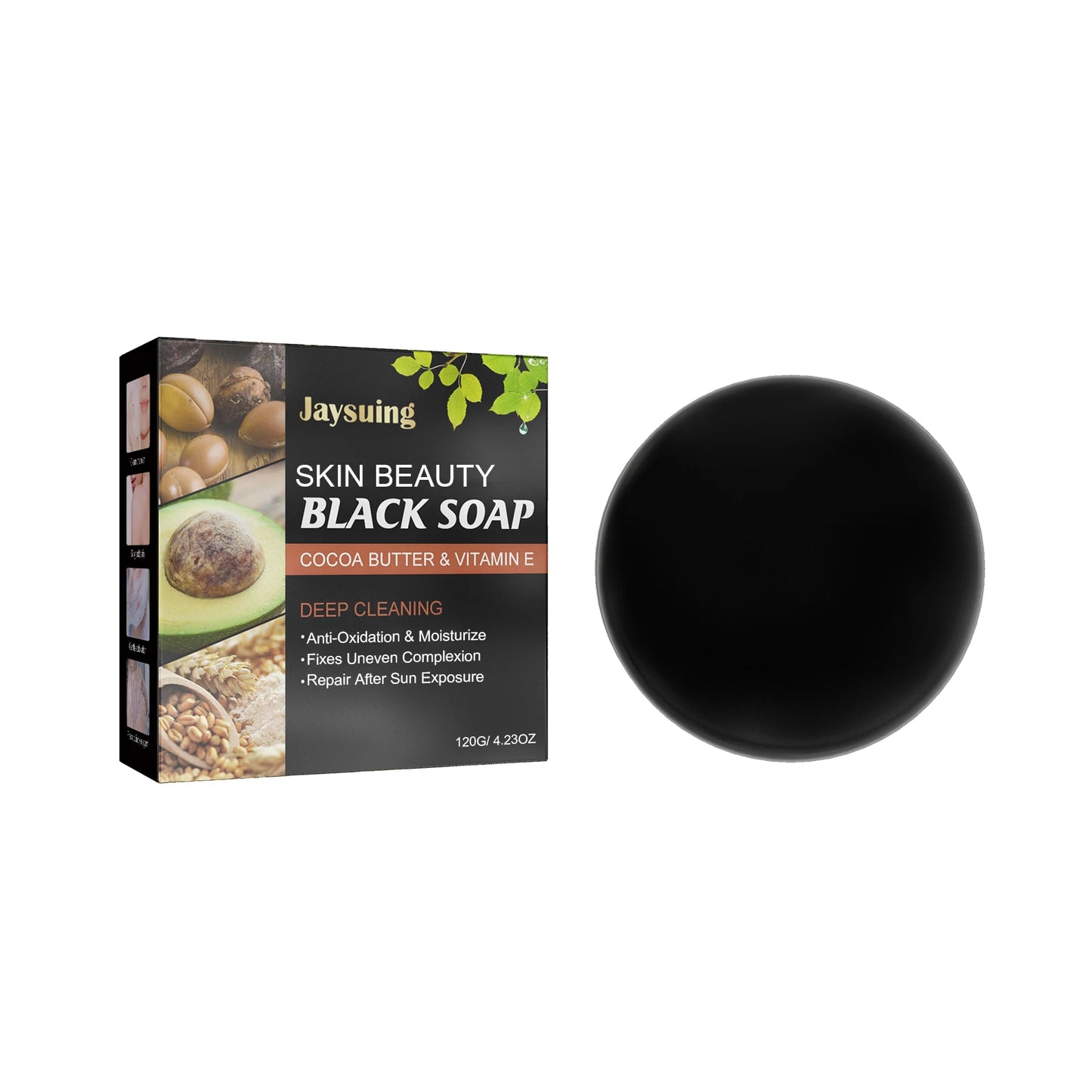 Facial Cleansing Bar for Gentle Exfoliating Soap with Avocado Macadamia Oil Smooth Care Moisturizing Face and Body Soap 120g