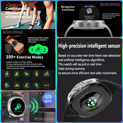 2025 New Watch 8 Classic GPS Trackr Smart Watch Men Woman Compass NFC Custom Dial 460*460 AMOLED Bluetooth Call Sport Smartwatch