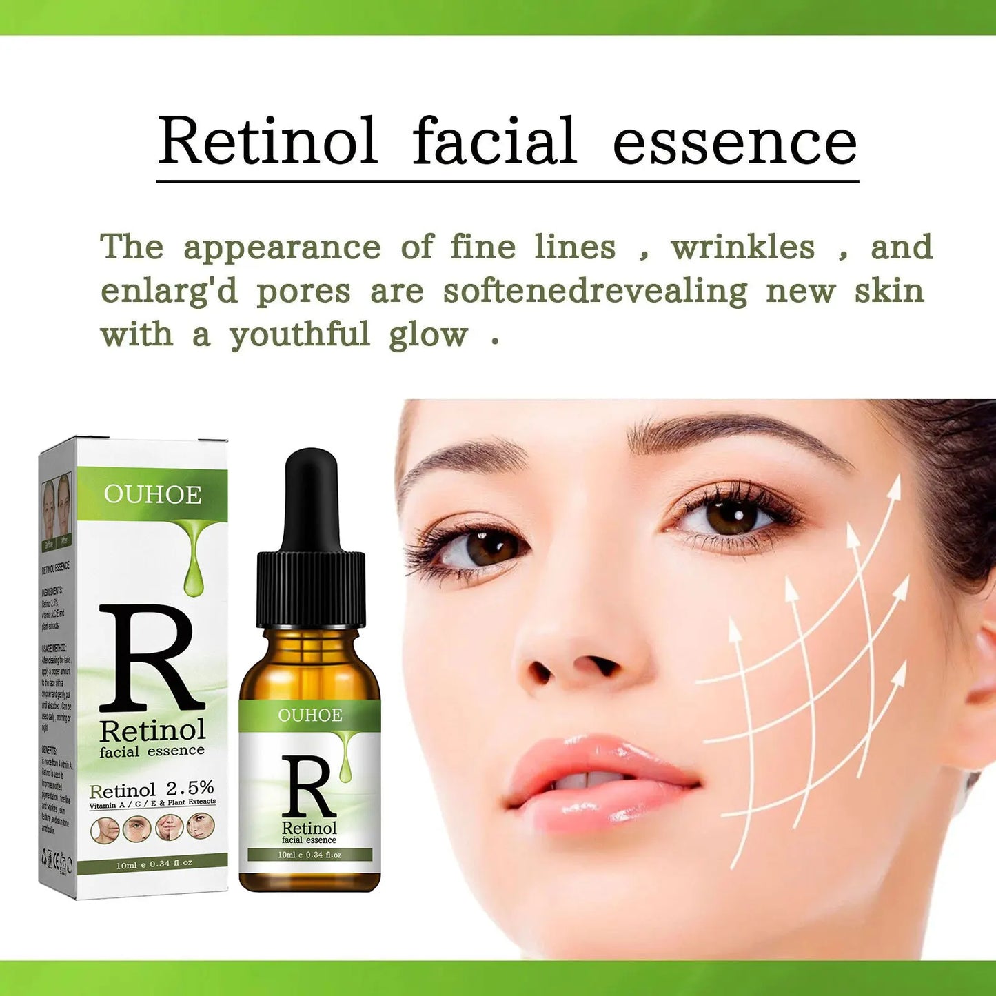 Wrinkle Remover Serum Retinol Reduce Fine Lines Pigmentation Corrector Firming Lifting Moisturizing Whitening Anti Aging Essense