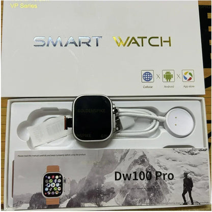 New DW100 4G Android Smartwatch Global Calling Fingerprint Unlock 2.29 Inch AMOLED Display 4G SIM Video Chat WIFI GPS Tracker