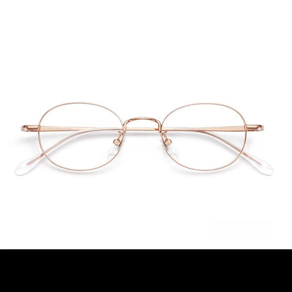 YIMARUILI Retro Oval Titanium Alloy Glasses Women Fashion Small Face Wide Edge Design Optical Prescription Eyeglasses Frame 2017