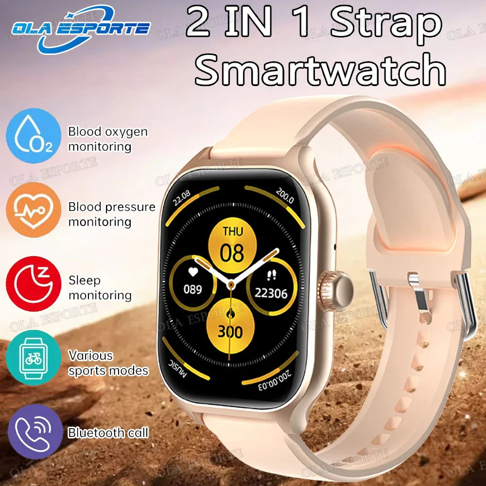 For Android IOS New Smart Watch Bluetooth Call Fitness Tracker Heart Rate Monitor Alarm Clock Outdoor Sports Monitoring Watches