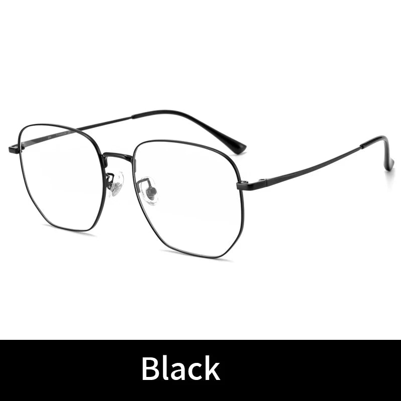 Xbora Trendy Luxury Retro Women's Prescription Eyewear Frame Pure Titanium Casual Polygonal Men's Optical Glasses 122204