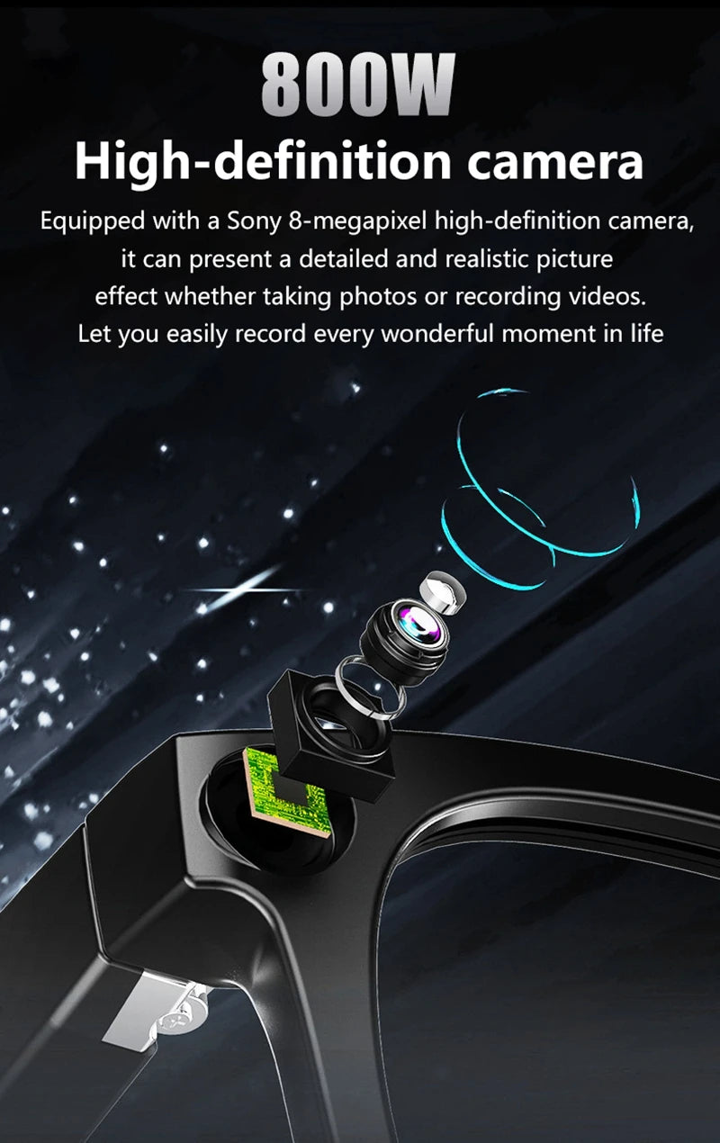 Xiaomi Smart AI Glasses 800W pixel AI Shooting Camera HD Photo Video Voice Call Translation Waterproof Bluetooth G300 Glasses