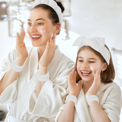 3/7pcs Makeup Headband Set Skincare Headbands Sponge Cloth With hairpin Wristband For Women Girl Washing Face Spa Accessories