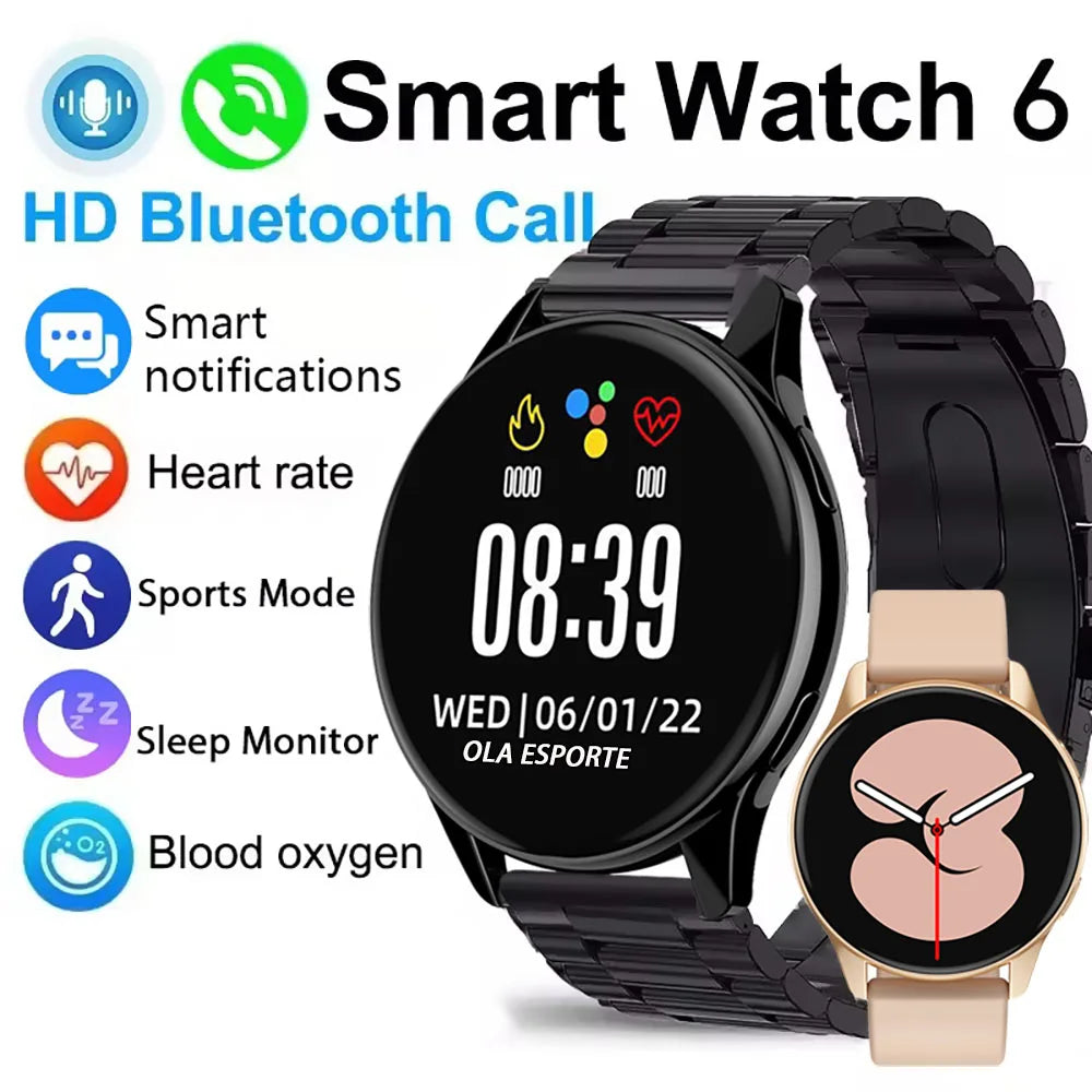 New Smart Watch Watch 6 Health Monitor Women Watches Waterproof Bluetooth Call Heart Rate Smartwatch 2025 Fitness Sports watch