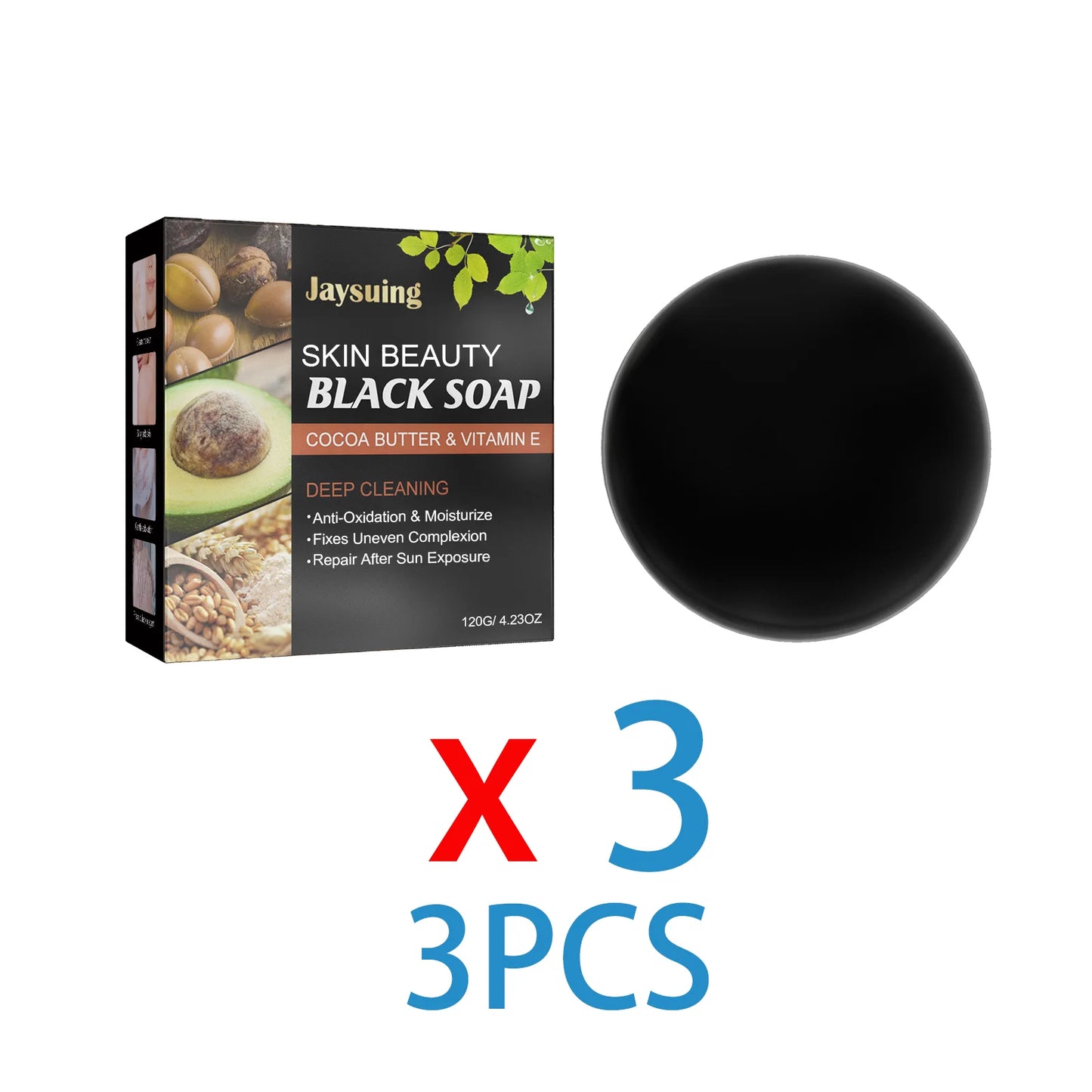 Facial Cleansing Bar for Gentle Exfoliating Soap with Avocado Macadamia Oil Smooth Care Moisturizing Face and Body Soap 120g