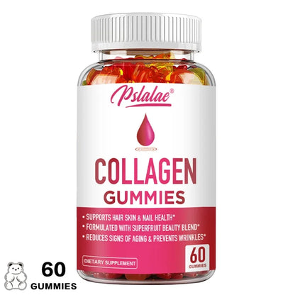 Collagen Gummies for Antioxidant Skin, Hair, Joints, Calcium Absorption, Digestion Immune System Health Supplement, Non-GMO