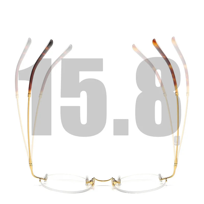 Aror Pure Titanium New Men Business Style Eyeglasses Customized Lenses Round Rimless Glasses Frame Man Optical Prescription 007