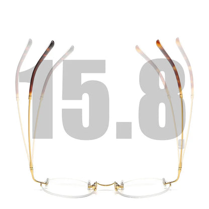 Aror Pure Titanium New Men Business Style Eyeglasses Customized Lenses Round Rimless Glasses Frame Man Optical Prescription 007