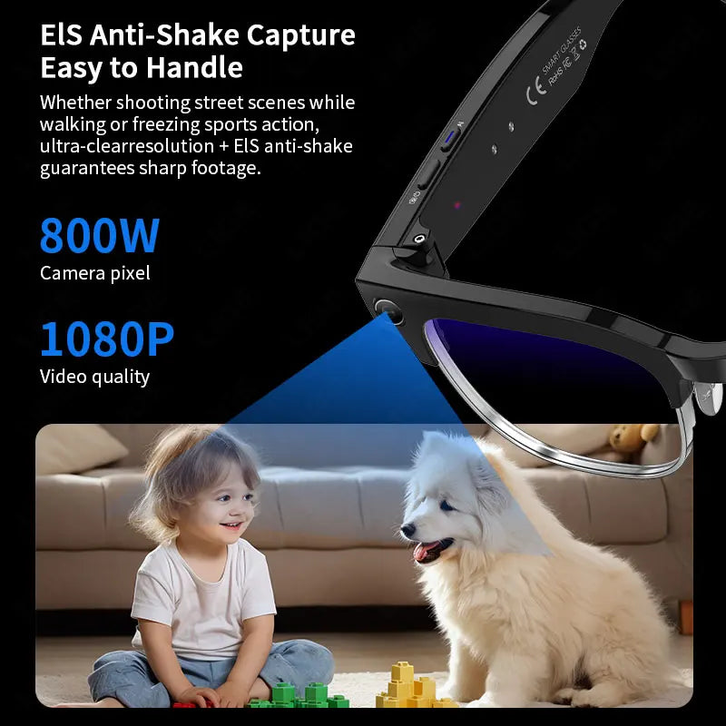 LIGE Languages Translation AI Smart Glasses 2025 8MP Camera Video Recording Sunglasses Bluetooth Call Music Play Men Women