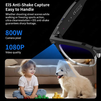 LIGE Languages Translation AI Smart Glasses 2025 8MP Camera Video Recording Sunglasses Bluetooth Call Music Play Men Women