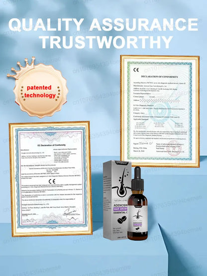 Adenosine Hair Growth Serum Essence Solution Oil Products Activator Fast Baldness Treatment Hereditary Seborrheic Alopecia Loss