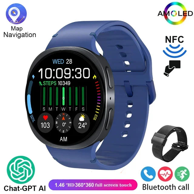2025 New Original Smart Watch 8 Man Women GPS Tracker Health Sports AMOLED Heart Rate NFC Bluetooth Call Waterproof Smartwatches