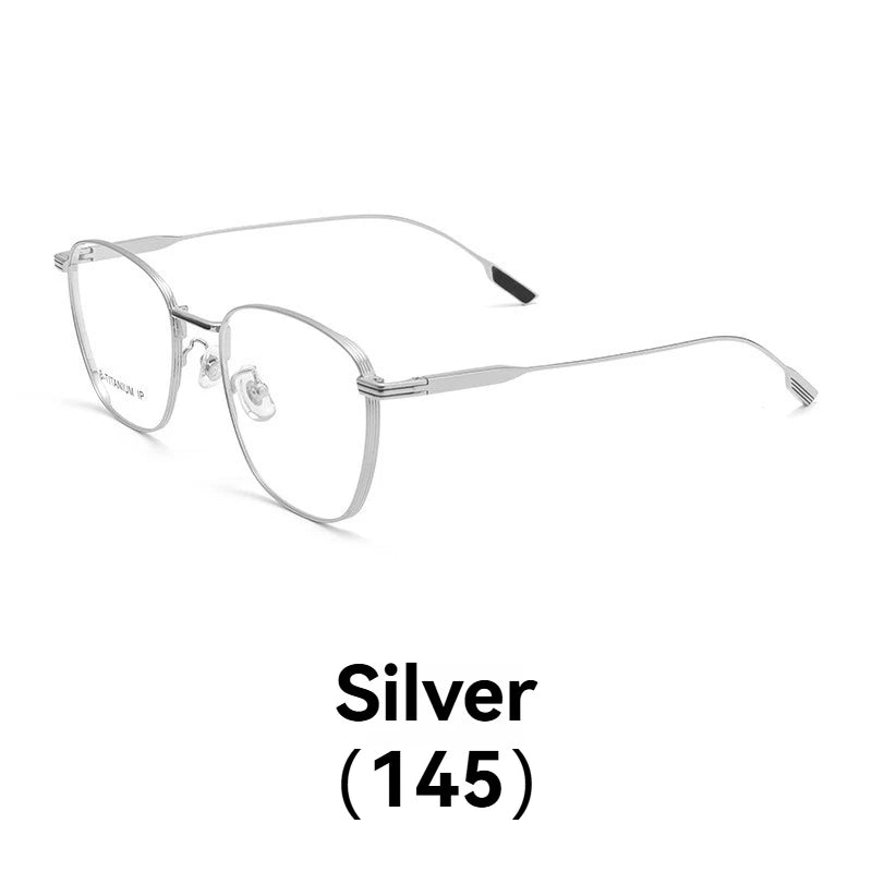 New ultra-light pure titanium thickened wide-edged large-frame glasses for men's fashionable and versatile big face design