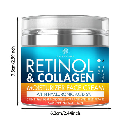 Retinol Cream for Face Collagen and Retinol Moisturizer with Hyaluronic Acid