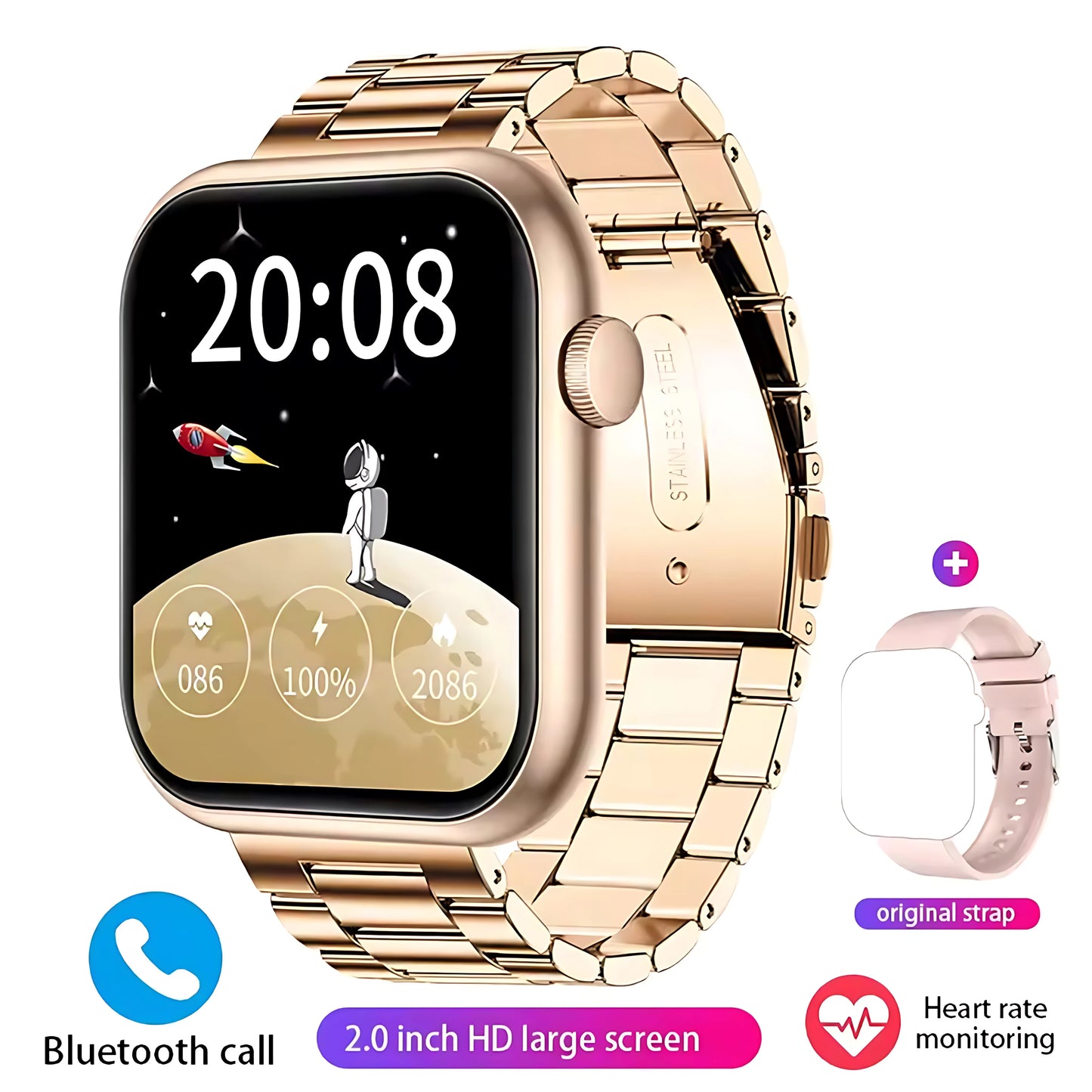 For Xiaomi SmartWatch 5 Global Version Men Women HD Screen Heart Rate Bluetooth Call Waterproof 100+Sports Smart Watch 2025 New