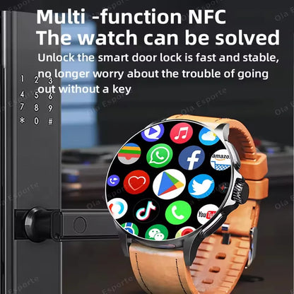2025 New GT200 Smart Watch Men Women AMOLED Display 4G+32G GPS HD Camera Video Call NFC 4G SIM Card Smartwatch For Android IOS